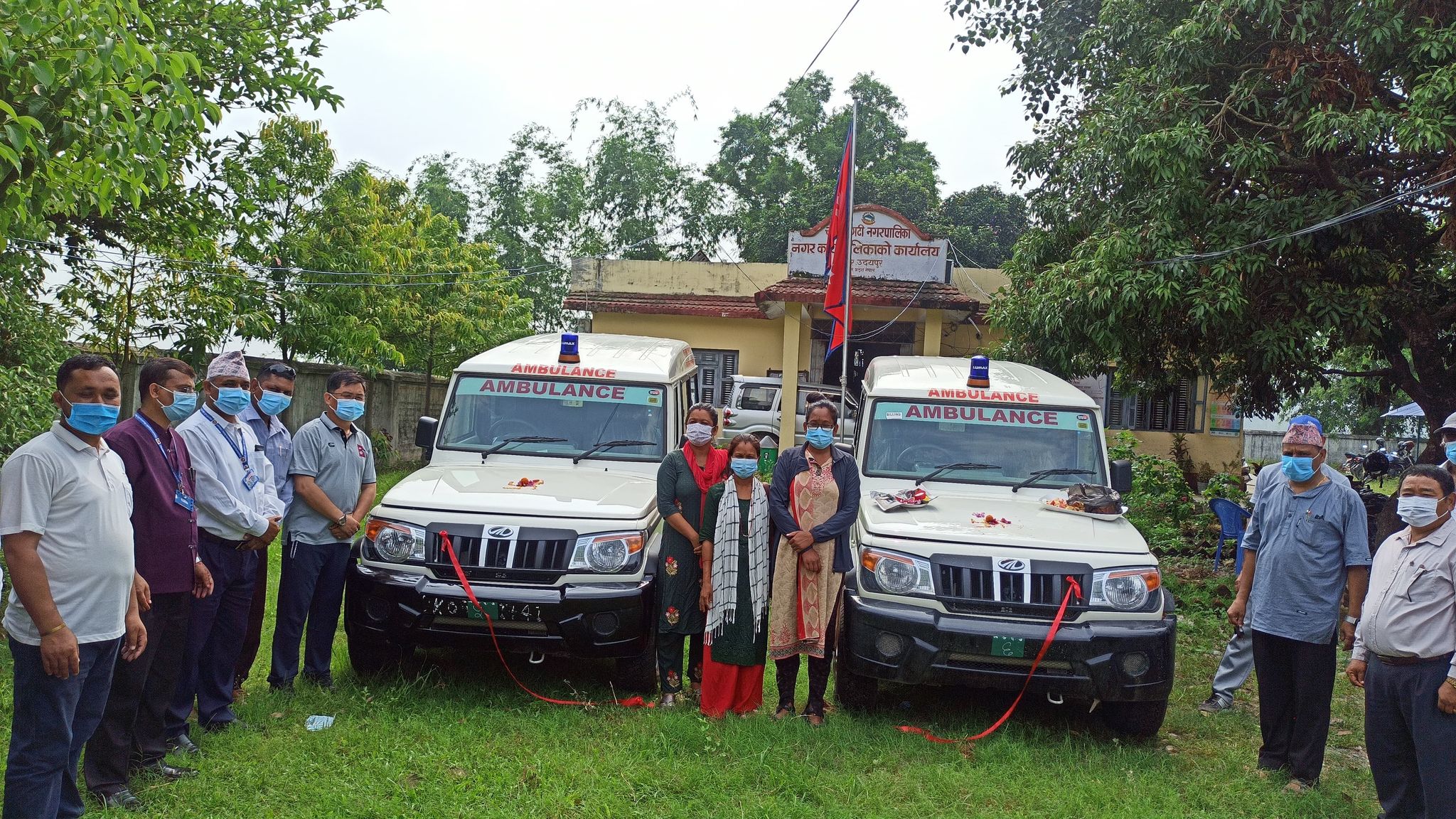 उदयपुरको चौदण्डीगढी नगरपालिकाद्वारा दुई स्वास्थ सँस्थालाई एम्वुलेन्स हस्तान्तरण